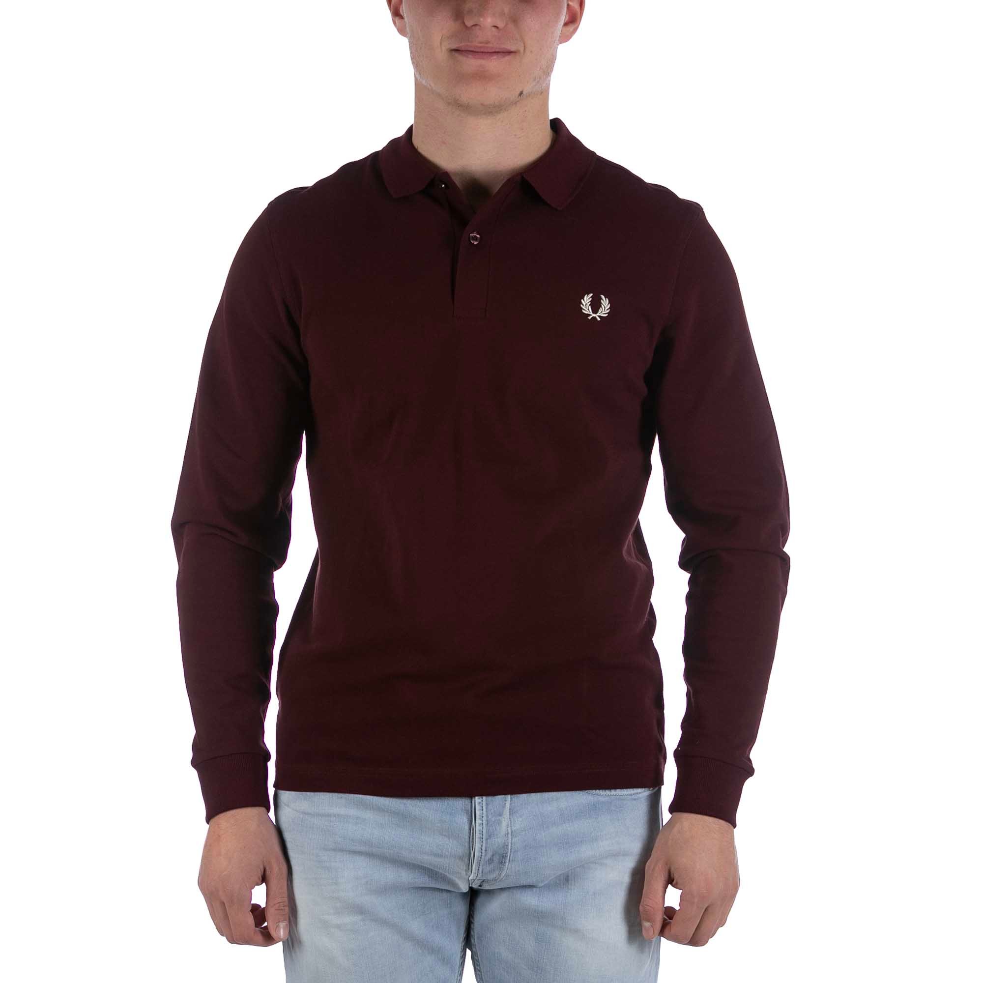 Fred perry polo bordeaux rood deals
