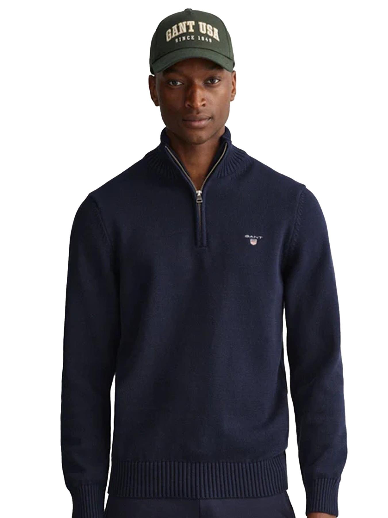 Gant half shop zip jumper navy