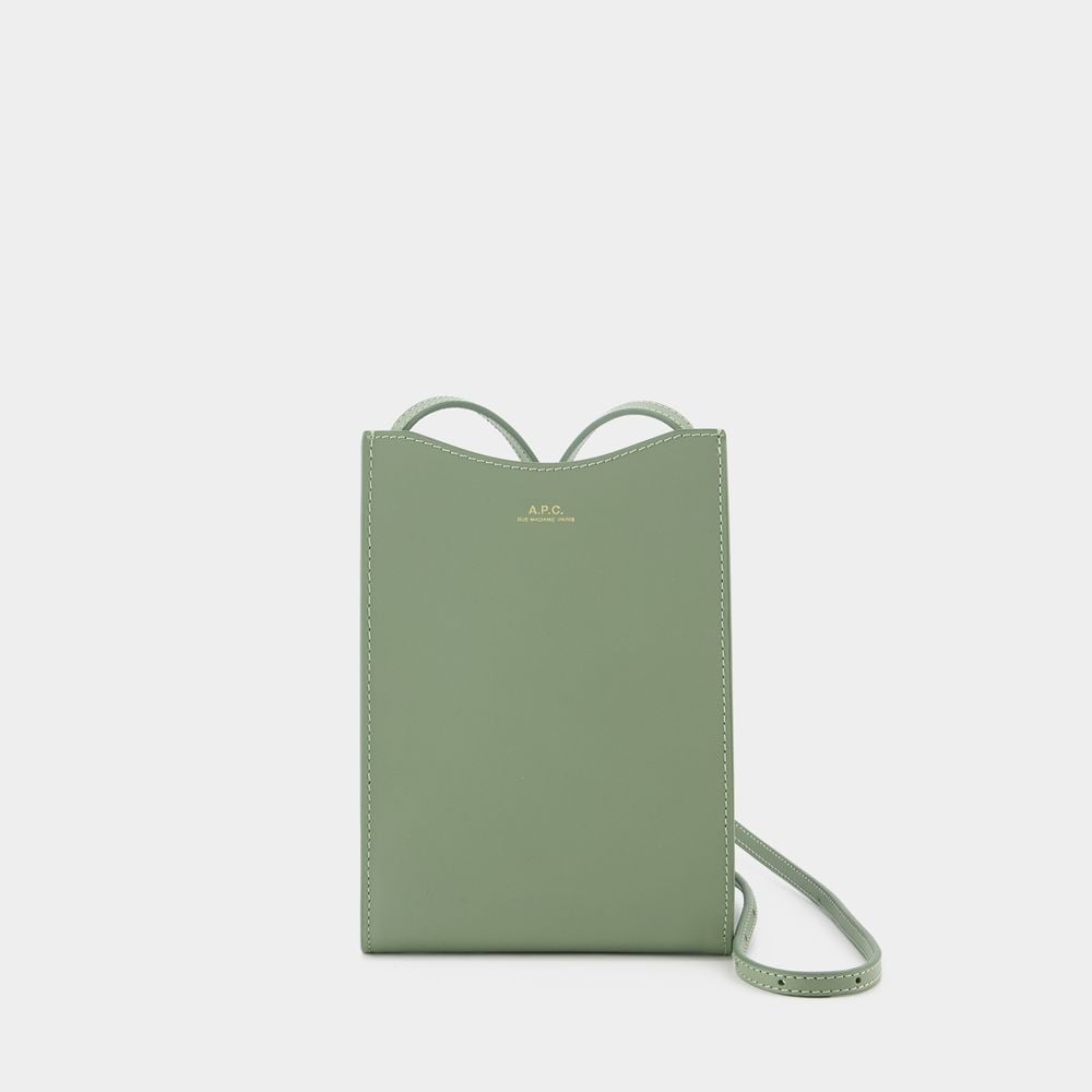 Jamie Neck Pouch A.P.C Leather Green