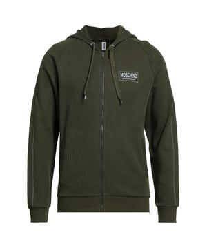 Moschino logo drawstring hoodie - Grey