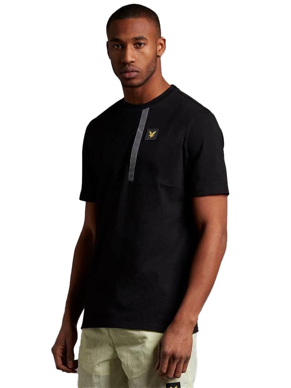 Mens zip sales neck t shirt