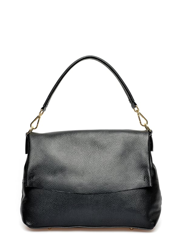 Carla Ferreri AW23 CF1862T Black Leather Bag