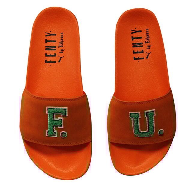 Fenty puma slides orange deals
