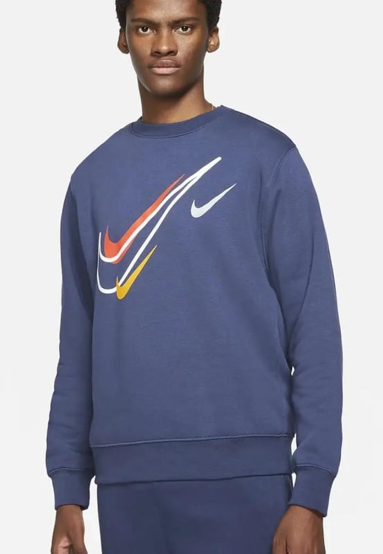 Double swoosh clearance nike sweatshirt