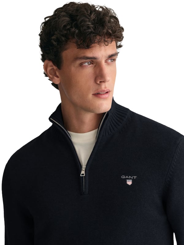 Gant cotton discount half zip jumper