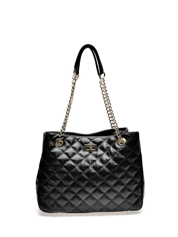 Isabella rhea black leather shoulder bag sales