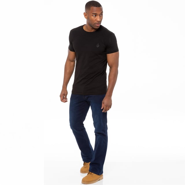 Enzo Mens Bootcut Stretch Denim Jeans