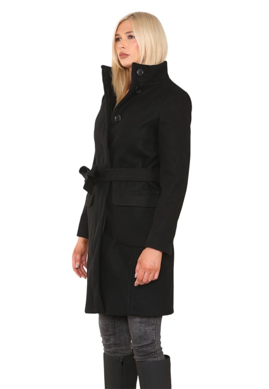 M&s black trench discount coat