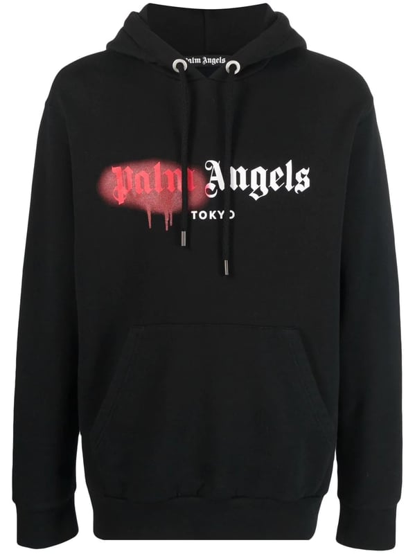 Spray Palm Angels Red Tokyo Black Hood