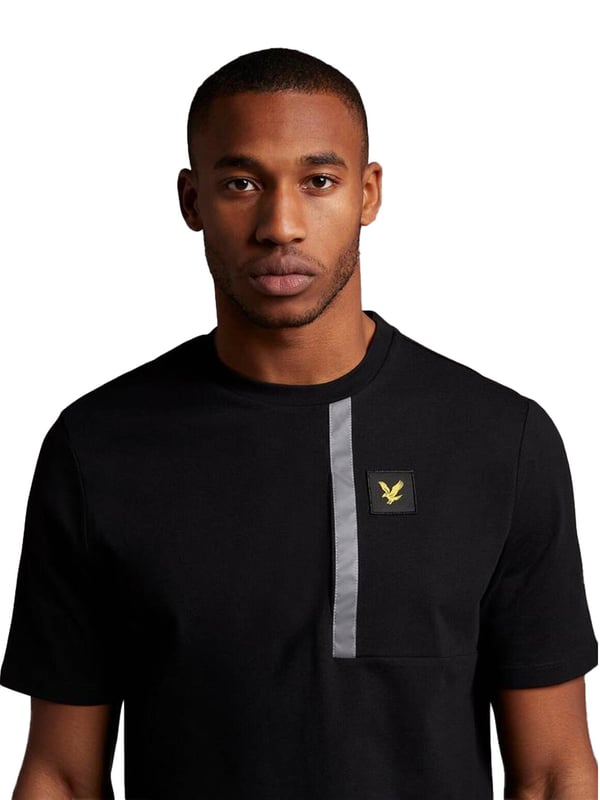 Mens zip sales neck t shirt