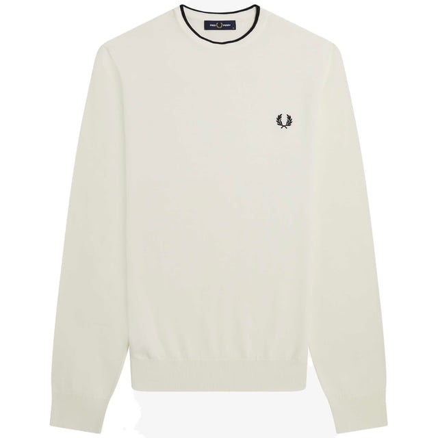 Fred perry ribbed crew neck jumper store