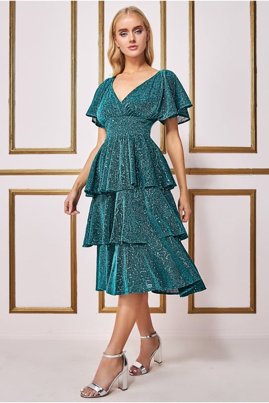 Midi teal dress sales