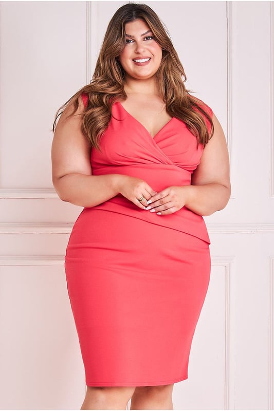 Bardot Pleated Midi Dress