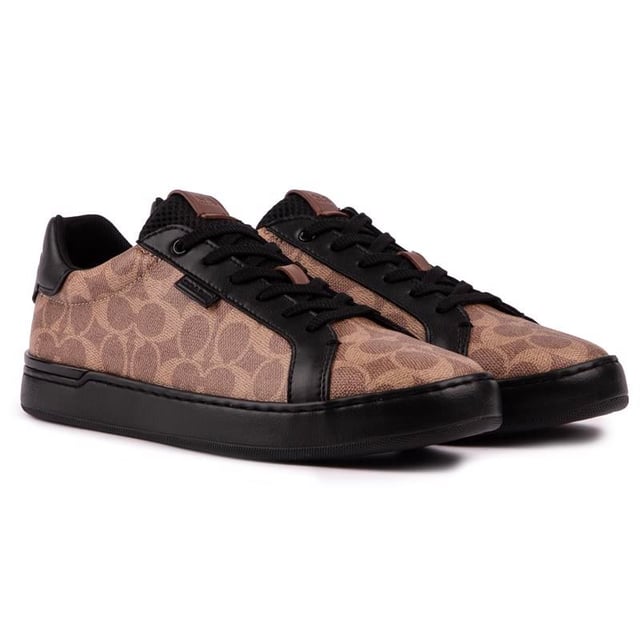 Leather online court trainers