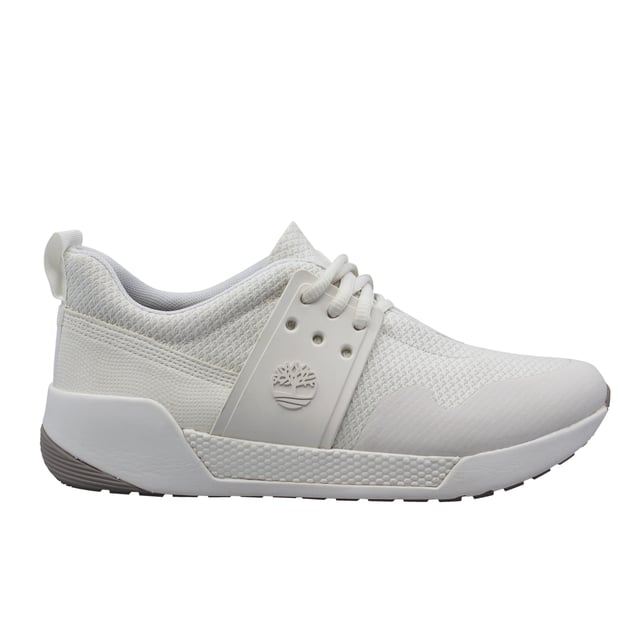 Timberland Kiri Up Knit Oxford White Textile Lace Up Womens